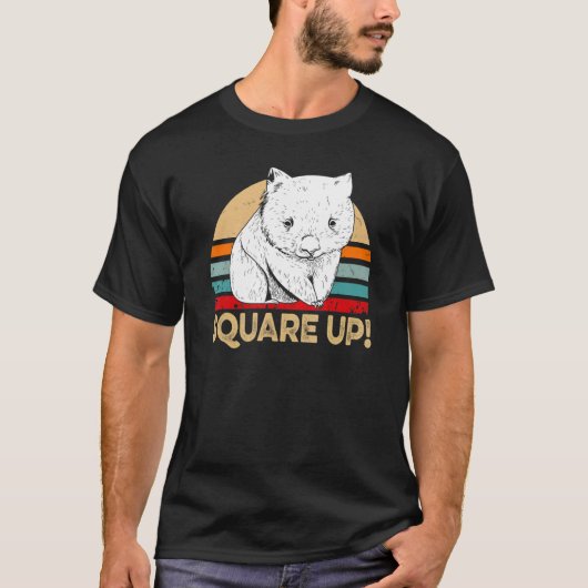 T-shirt Carré Up Devis Pour Un Nerd Wombat (Devant)