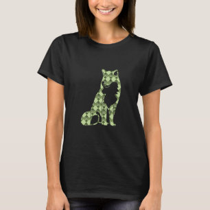 T-shirt Carré vert forestier et À damiers diamant renard
