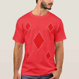 T-shirt Carreaux Diamants Costume Jouer d Symbole