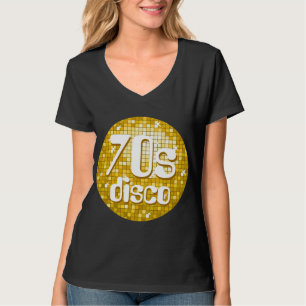 T-shirt Carreaux Disco "Gold" 'les années 70 Disco' femmes