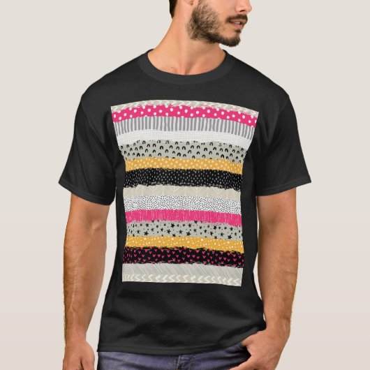 T-shirt Carrelage en Patchwork : Conception Versatile Sans (Devant)