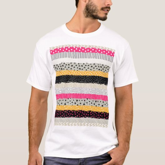 T-shirt Carrelage en Patchwork : Conception Versatile Sans (Devant)