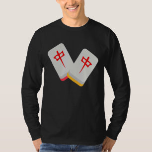 T-shirt Carrelage moyen Mahjong Drôle Vêtements moyen Mahj