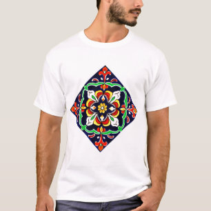 T-shirt Carrelage Talavera mexicain en terre cuite Design 