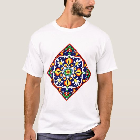 T-shirt Carrelage Talavera Mexicaine No 3 (Devant)
