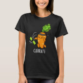 T-shirt Carrer Carotte drôle Karate Pun Dark BG (Devant)