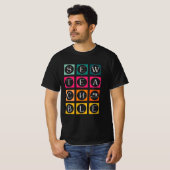 T-shirt Carrés Colorés Enseignables (Devant entier)