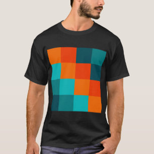 T-shirt Carrés couleur