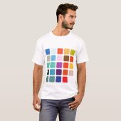 T-shirt Carrés de couleur (Devant entier)