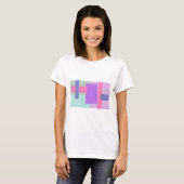 T-shirt Carrés en pastel (Devant entier)