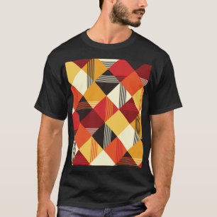 T-shirt Carrés vintages : Simple Striped Sans Couture.