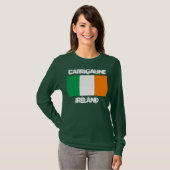T-shirt Carrigaline, Irlande avec drapeau irlandais (Devant entier)