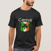 T-shirt Carroll Nom Irlandais Nom Shamrock Crest Ire (Devant)