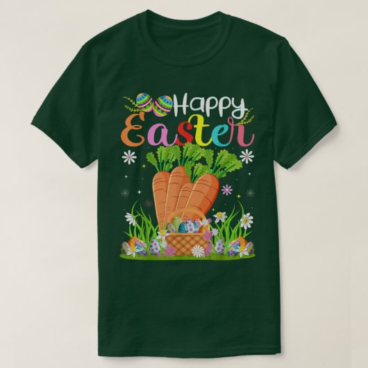 T-shirt Carrot Bunny Egg Hunting Funny Carrot Happy Easter (Design devant)
