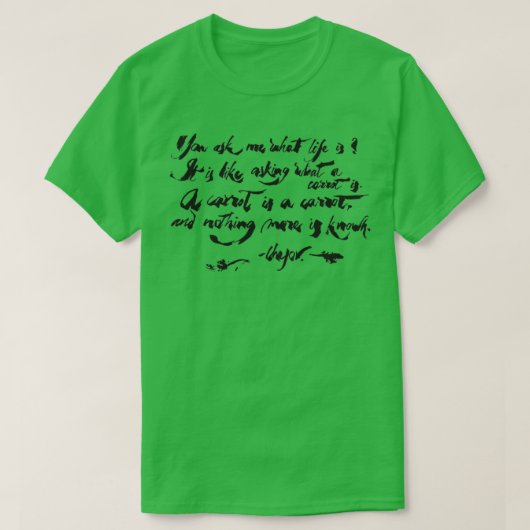 T-shirt Carrot Calligraphy (Design devant)