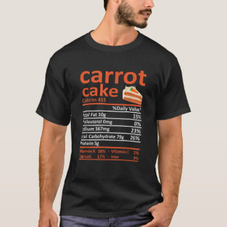 T-shirt Carrot Gâteau Alimentation Faits d'action de grâce