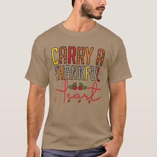 T-shirt Carry Ahankful Heart rétro