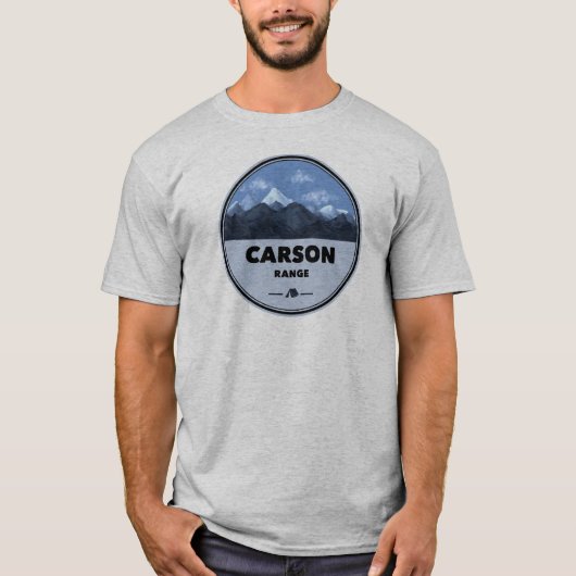 T-shirt Carson Range California Nevada Camping (Devant)