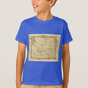 T-shirt Carte 1895 du Wyoming