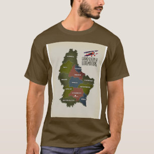 T-shirt Carte 1 du Grand-Duché de Luxembourg