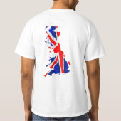 T-shirt Carte 2Side de drapeau de l'Angleterre (Dos)