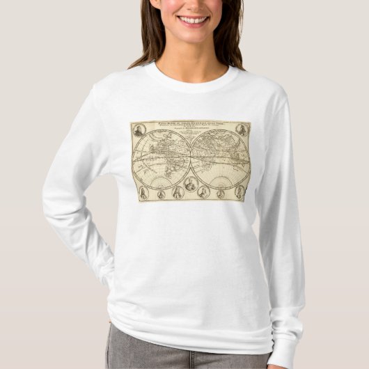 T-shirt Carte 4 du monde (Devant)