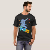 T-shirt Carte aérienne spatiale astronaute (Devant entier)