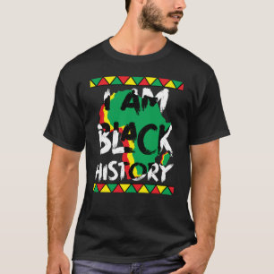 T-shirt Carte Africaine Je Suis Noir Histoire