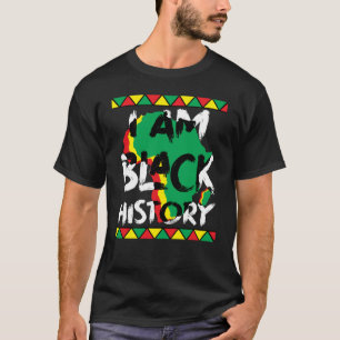 T-shirt Carte Africaine Je Suis Noir Histoire