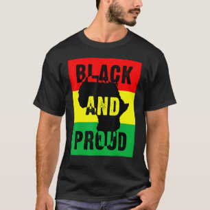 T-shirt Carte Africaine Noire Et Fière African Map African