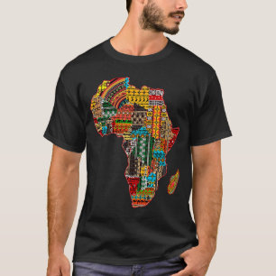 T-shirt Carte Africaine Noms Des Pays Africains Afro Melan