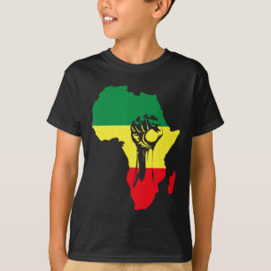 T-shirt Carte Africaine Première Histoire des Noirs Amérin