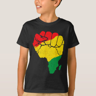 T-shirt Carte Africaine Première Unité Junetten Pride Blac