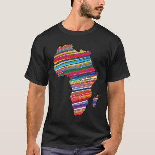 T-shirt Carte Afrique Colorful Pays Continent