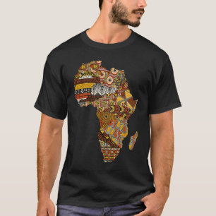 T-shirt Carte Afrique Kente Cloth Black History Mois Afro 