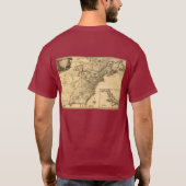 T-shirt Carte américaine de colonies du cru 1777 par (Dos)