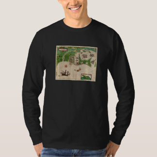 T-shirt Carte ancienne de Cartagena Colombie 1586