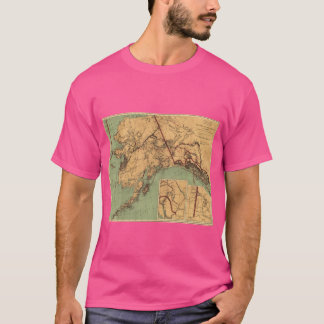 T-shirt Carte ancienne de l'or et du charbon en Alaska 189
