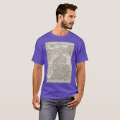 T-shirt Carte ancienne du Michigan 1901 3 format géant (Devant entier)