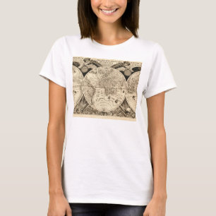 T-shirt Carte antique de Phillip Eckebrecht 1630 du monde