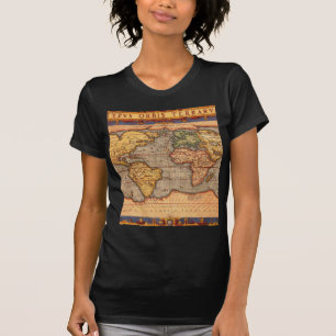T-shirt Carte antique du monde