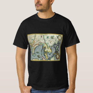 T-shirt Carte antique du Sud-Est asiatique par Mercator / 