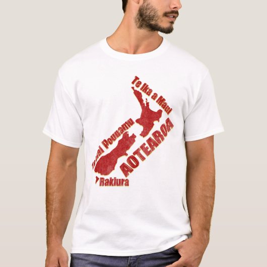 T-SHIRT CARTE AOTEAROA NZ (Devant)