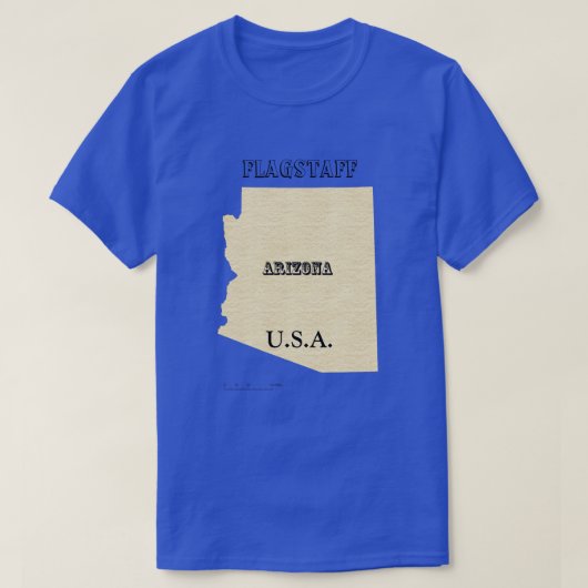 T-shirt - Carte Arizona avec Ville (Design devant)