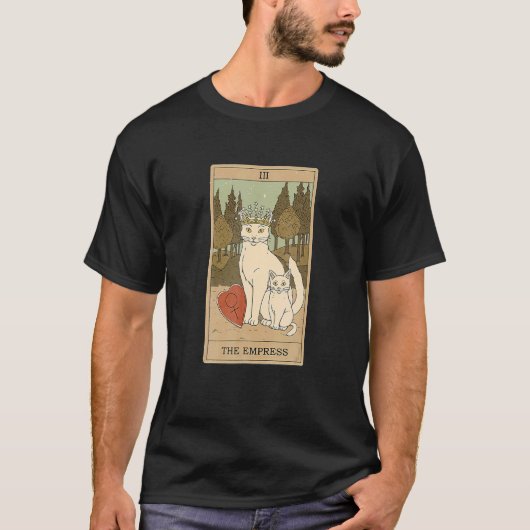 T-shirt Carte Arot L'Empress Et Chat Chats Graphiques Cosm (Devant)