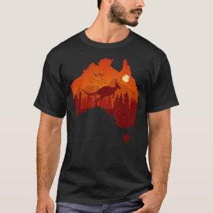 T-shirt Carte Australie Jour Australie Drapeau Patriotique
