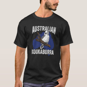 T-shirt Carte Australie Silver Kookaburra Australie Laughi