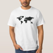 T-shirt Carte Black Simple World (Devant)