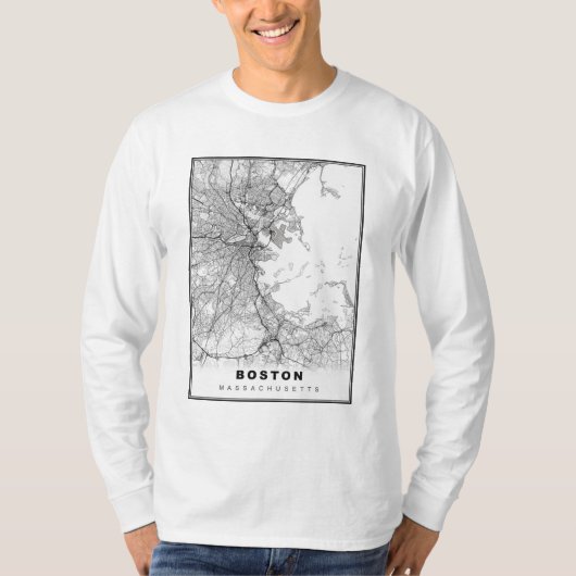 T-shirt Carte Boston (Devant)