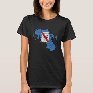 T-shirt Carte Campanienne Word Art Campanie Italie Souveni